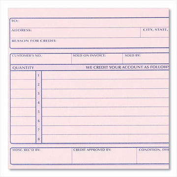 Rediform® Credit Memo Book, Three-part Carbonless, 5.5 X 7.88, 1-page, 50 Forms freeshipping - TVN Wholesale